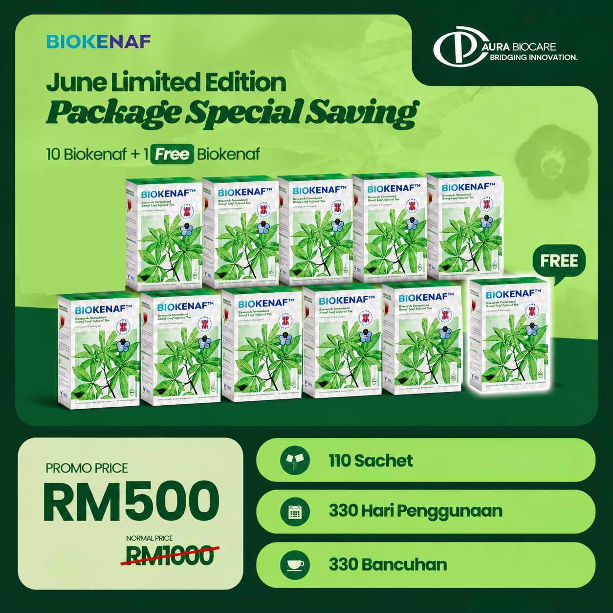Pakej Istimewa (10 Kotak + FREE 1 Kotak)