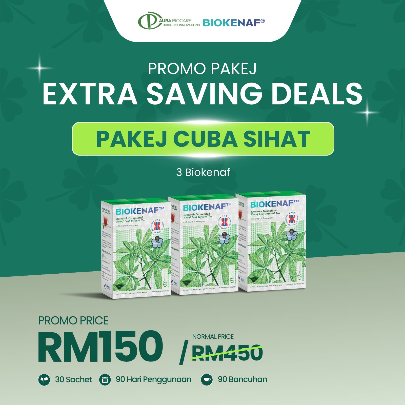 Pakej Cuba Sihat (3 Biokenaf)